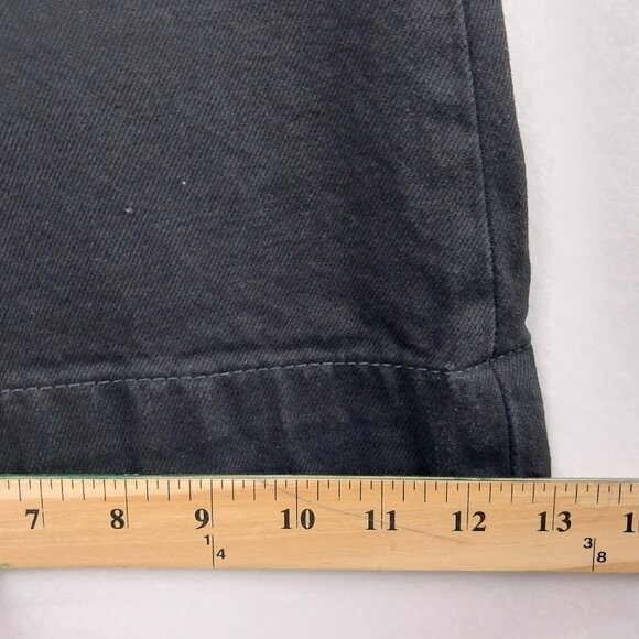 RE/DONE 70s High Rise Wide Leg Jeans Women's Size 32 Black Denim Retro Western - Picture 13 of 14